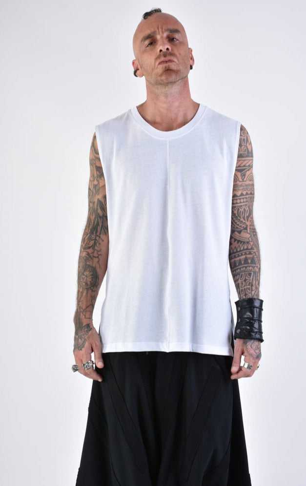 A33M LM15424 TANKTOP Regular Jersey Cotton White 68 Shirts & Tops Mens Designer Collection SS24 LA HAINE INSIDE US TEPHRA