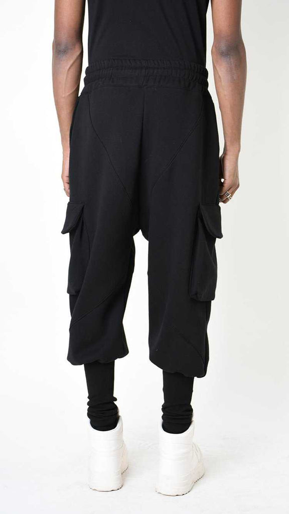 A33M LM20225 TROUSER Cargo Fleece Gauze 480gr. UNISEX U Black 218 Sweatpants Fall Winter 2024|25 Man LA HAINE INSIDE US TEPHRA