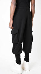 A33M LM20225 TROUSER Cargo Fleece Gauze 480gr. UNISEX U Black