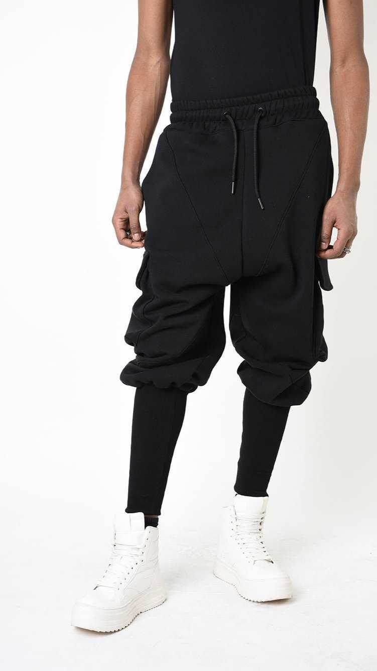 A33M LM20225 TROUSER Cargo Fleece Gauze 480gr. UNISEX U Black