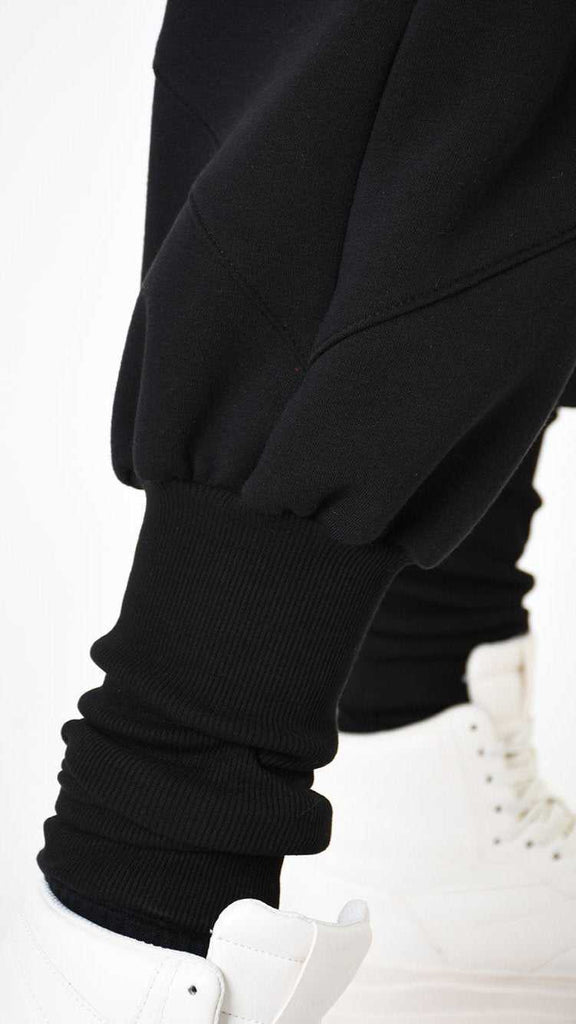 A33M LM20225 TROUSER Cargo Fleece Gauze 480gr. UNISEX U Black 218 Sweatpants Fall Winter 2024|25 Man LA HAINE INSIDE US TEPHRA