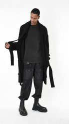 A33M LM28125 CARDIGAN Over Long Thickness 3 UNISEX U Black - Green - Grey