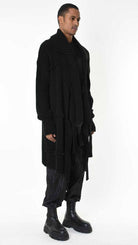 A33M LM28125 CARDIGAN Over Long Thickness 3 UNISEX U Black - Green - Grey