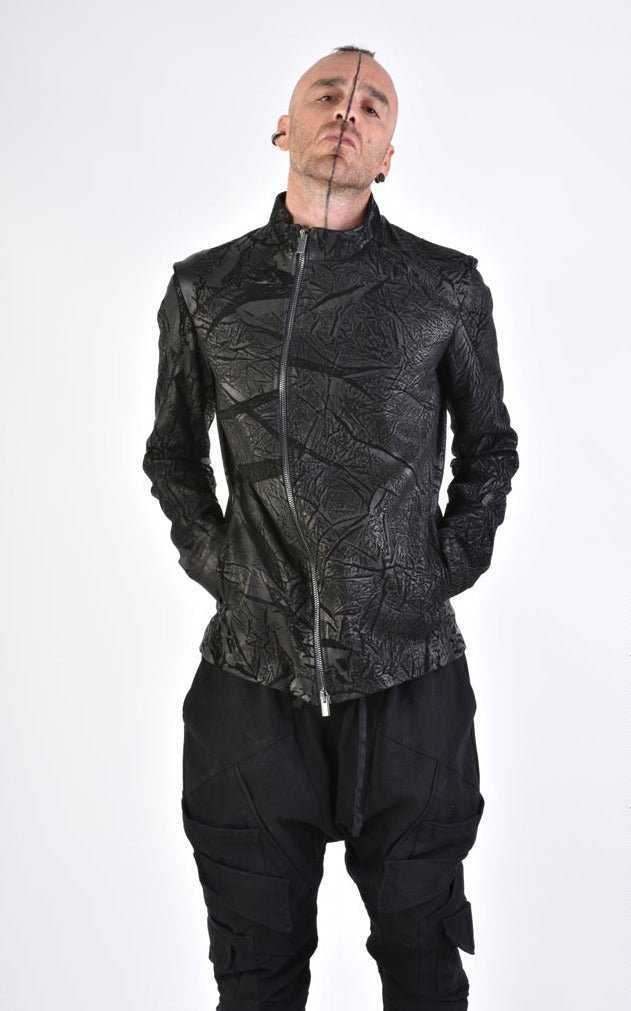 A33O LM11124 Black Leather Jacket.