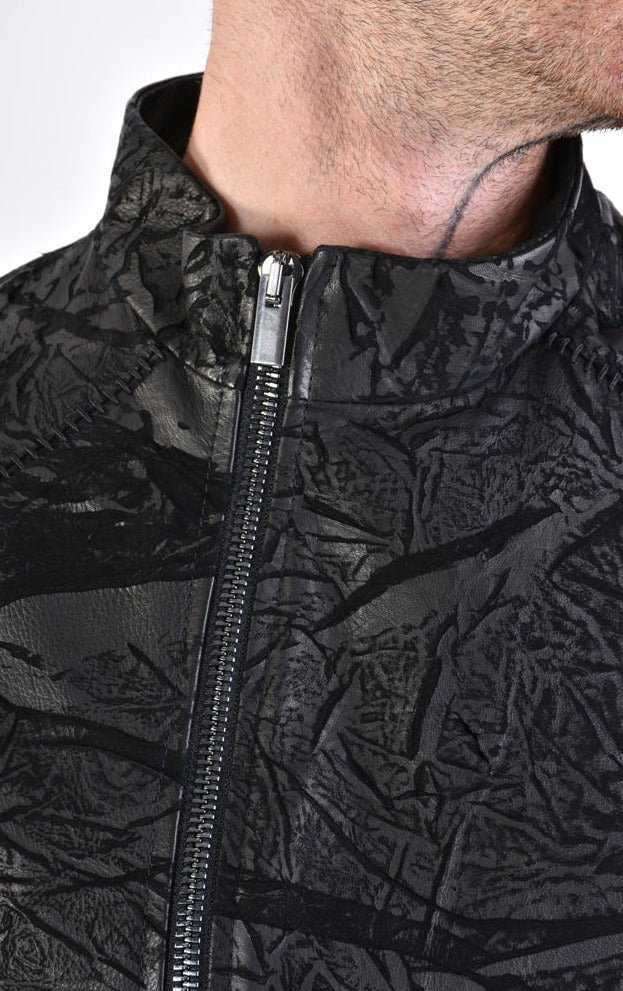 A33O LM11124 Black Leather Jacket