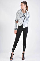 A33O LM17324D Creme Leather Jacket