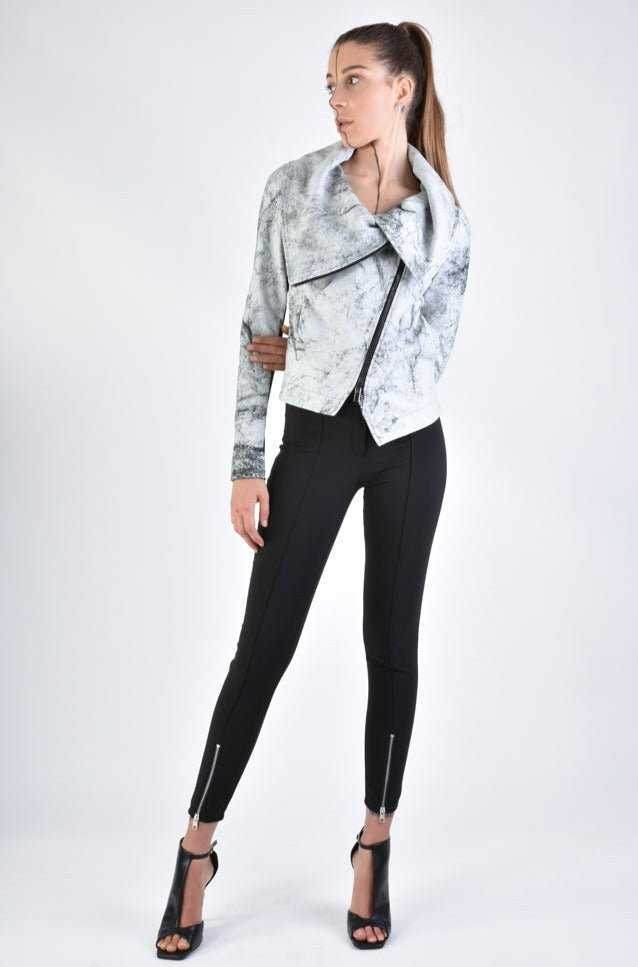 A33O LM17324D Creme Leather Jacket