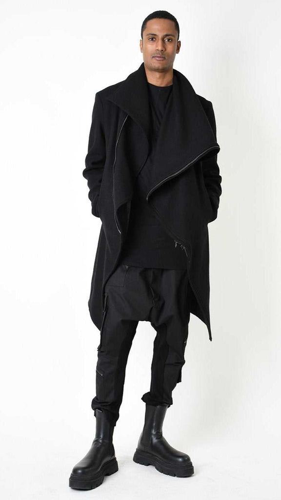 A33P LM23925 COAT Comfort Woven Cloth Black 428 Coats & Jackets Fall Winter 2024|25 Man LA HAINE INSIDE US TEPHRA