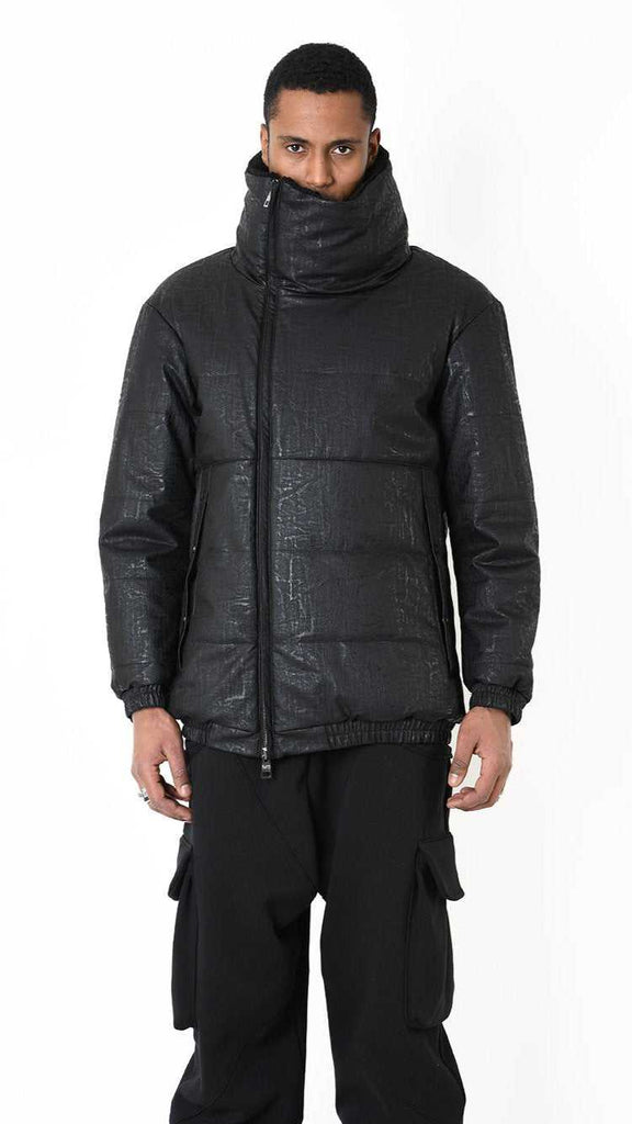 A33P LM24225 DOWN JACKET Regular Faux Leather Graphite 488.00 Coats & Jackets LA HAINE INSIDE US TEPHRA