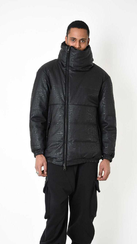 A33P LM24225 DOWN JACKET Regular Faux Leather Graphite 488 Coats & Jackets Fall Winter 2024|25 Man LA HAINE INSIDE US TEPHRA