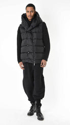 A33P LM25025 DOWN JACKET Sleeveless Nylon 360gr. BLACK