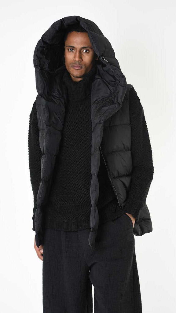 A33P LM25025 DOWN JACKET Sleeveless Nylon 360gr. UNISEX U Black 368 Coats & Jackets Fall Winter 2024|25 Man LA HAINE INSIDE US TEPHRA