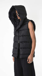 A33P LM25025 DOWN JACKET Sleeveless Nylon 360gr. BLACK