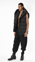 A33P LM25025 DOWN JACKET Sleeveless Nylon 360gr. BLACK
