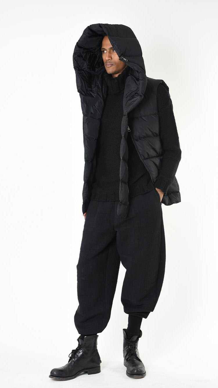 A33P LM25025 DOWN JACKET Sleeveless Nylon 360gr. BLACK