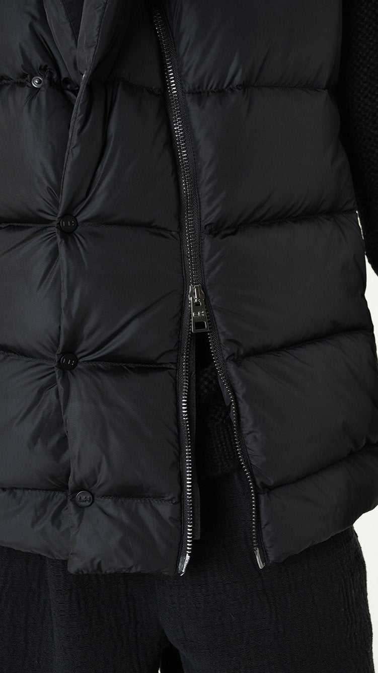 A33P LM25025 DOWN JACKET Sleeveless Nylon 360gr. BLACK