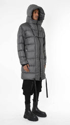 A33P LM26025 DOWN JACKET Long Nylon 360gr. + Removable Neckline Fango