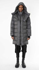 A33P LM26025 DOWN JACKET Long Nylon 360gr. + Removable Neckline Fango
