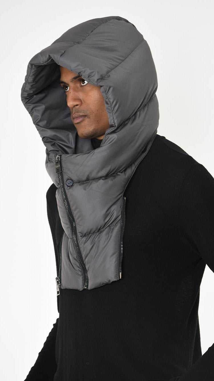 A33P LM26025 DOWN JACKET Long Nylon 360gr. + Removable Neckline Fango