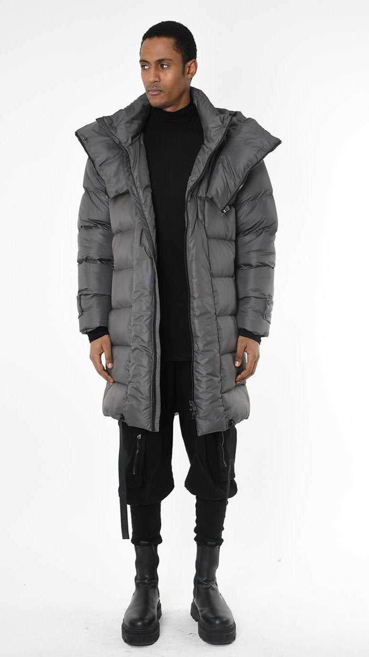 A33P LM26025 DOWN JACKET Long Nylon 360gr. + Removable Neckline Fango