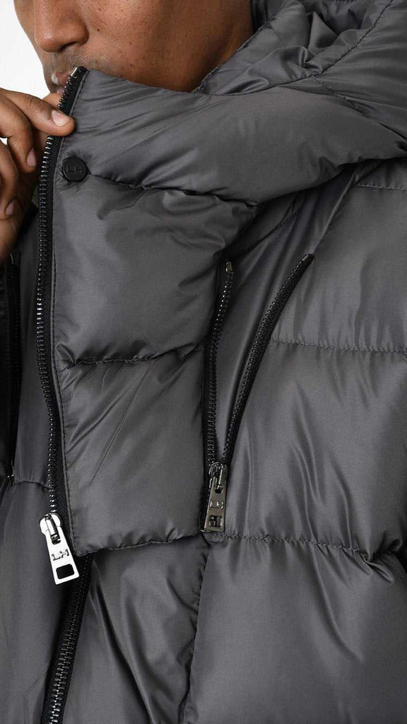 A33P LM26025 DOWN JACKET Long Nylon 360gr. + Removable Neckline Fango 488 Coats & Jackets Fall Winter 2024|25 Man LA HAINE INSIDE US TEPHRA