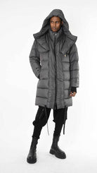 A33P LM26025 DOWN JACKET Long Nylon 360gr. + Removable Neckline Fango