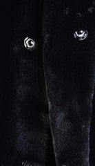 A33Q LM045 BLACK Faux Fur Lined Oversize Coat