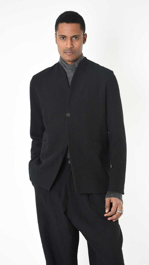 A33R LM22125 JACKET Regular 330gr. Linen Wool Black 288 Coats & Jackets Fall Winter 2024|25 Man LA HAINE INSIDE US TEPHRA