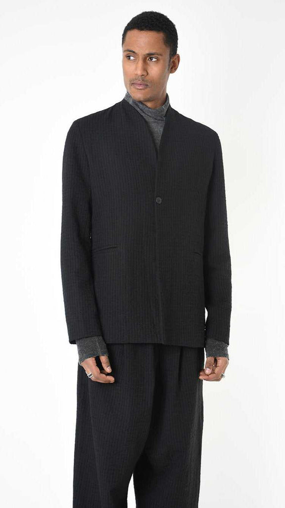 A33R LM22125 JACKET Regular 330gr. Linen Wool Black 288 Coats & Jackets Fall Winter 2024|25 Man LA HAINE INSIDE US TEPHRA