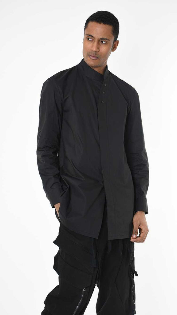 A33R LM22625 SHIRT Regular Long Cotton Stretch Black 148 Shirts & Tops Fall Winter 2024|25 Man LA HAINE INSIDE US TEPHRA