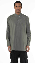 A33R LM22625 SHIRT Regular Long Cotton Stretch Green