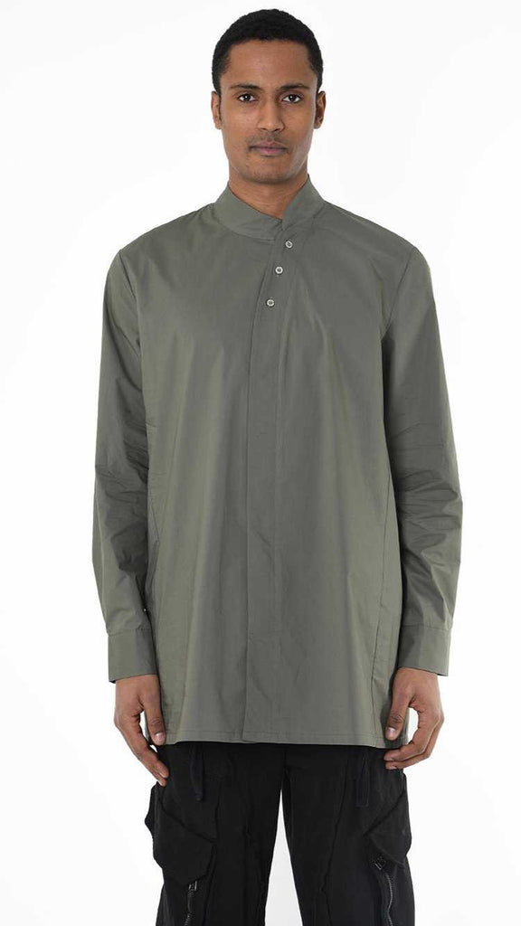 A33R LM22625 SHIRT Regular Long Cotton Stretch Green.