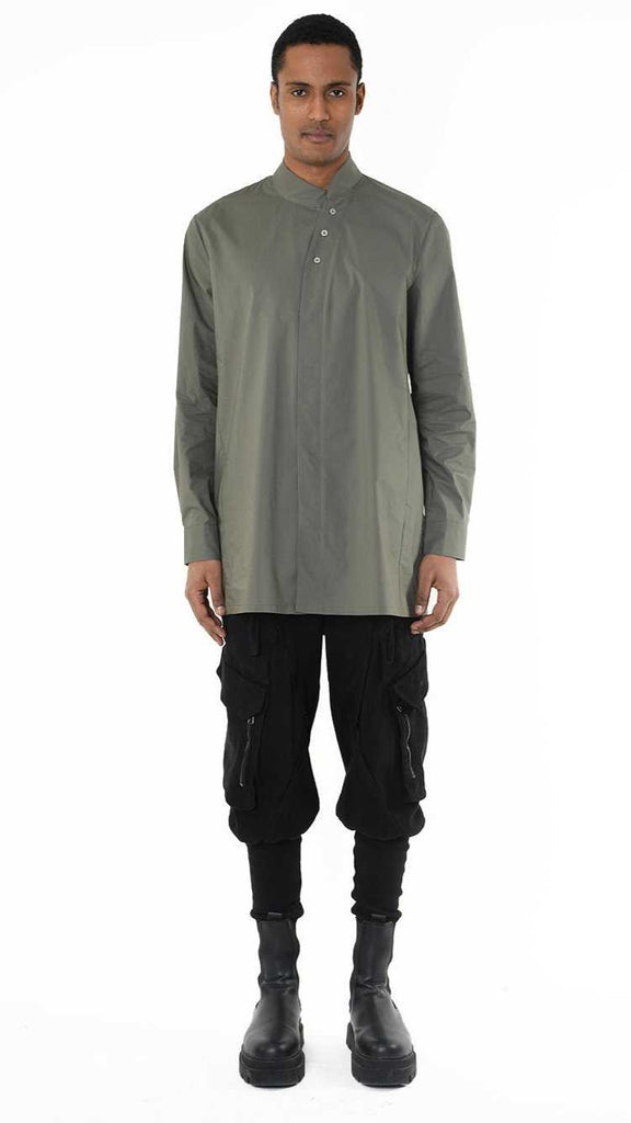 A33R LM22625 SHIRT Regular Long Cotton Stretch Green 148 Shirts & Tops Fall Winter 2024|25 Man LA HAINE INSIDE US TEPHRA