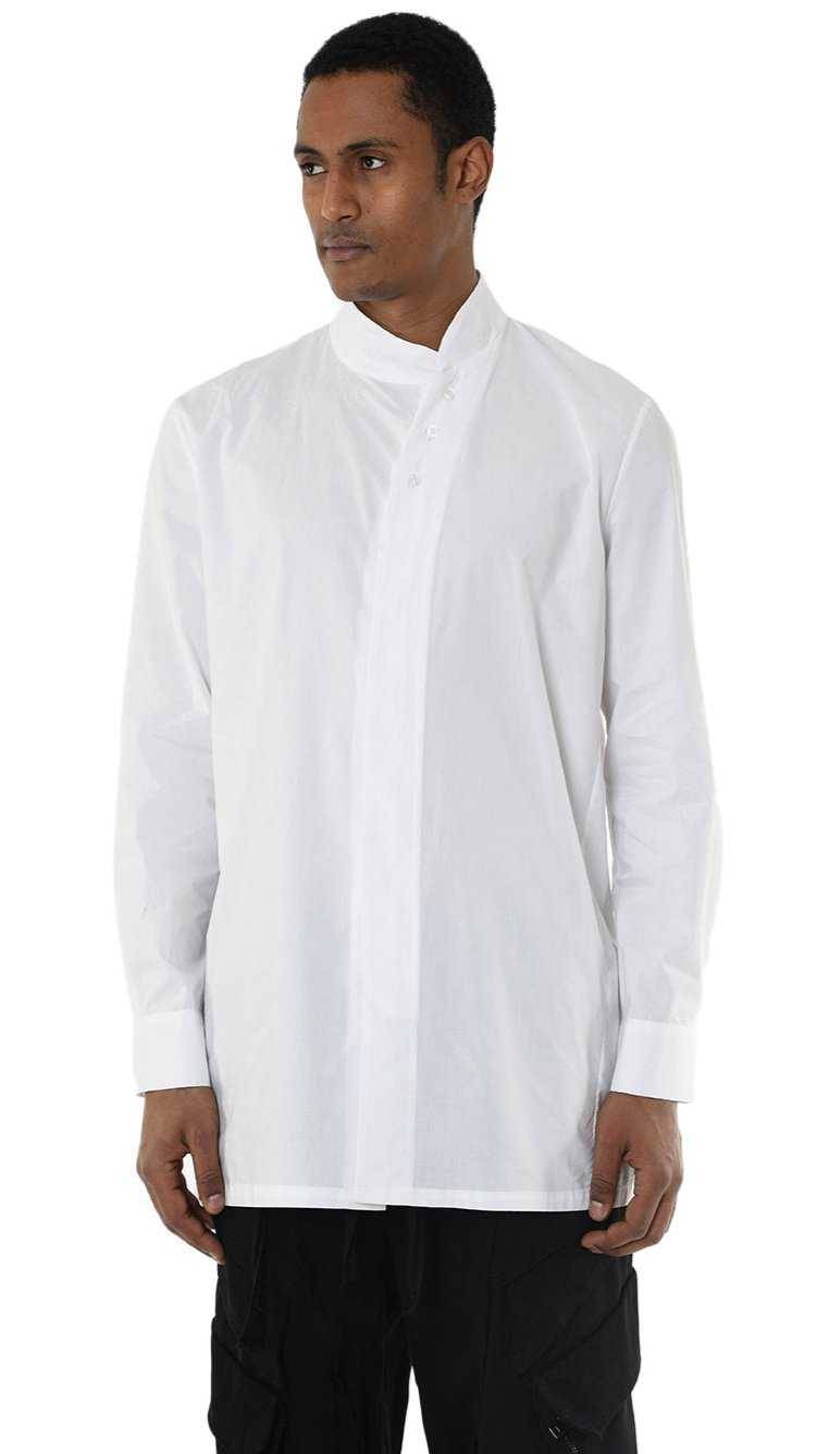 A33R LM22625 SHIRT Regular Long Cotton Stretch White