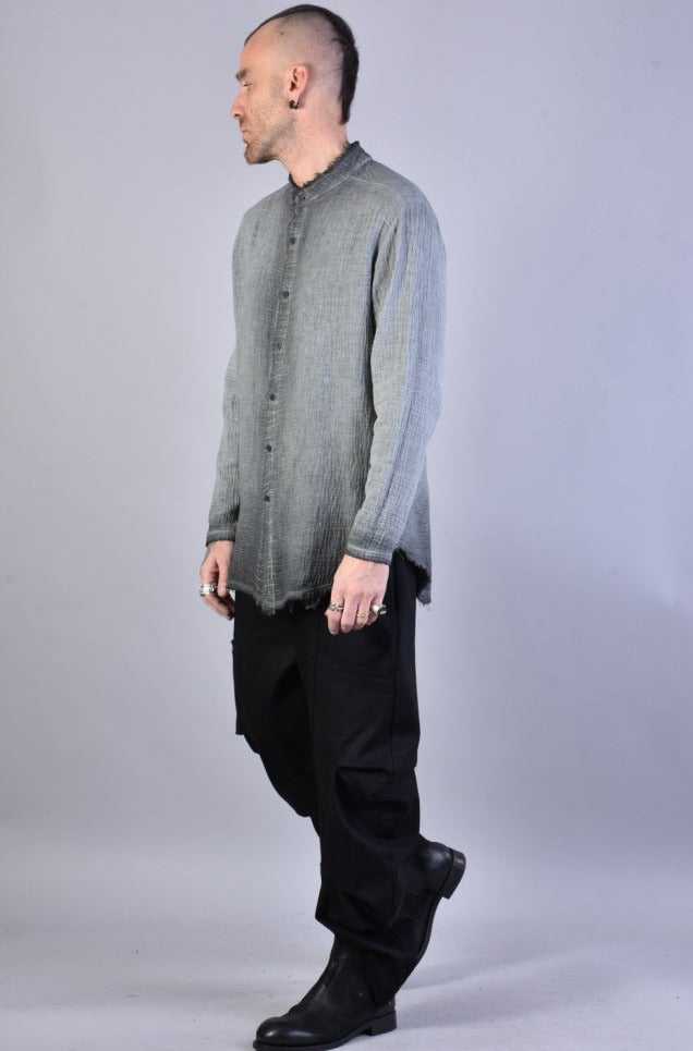 A33V LM074 GREY Cotton Double Gauze Shirt.