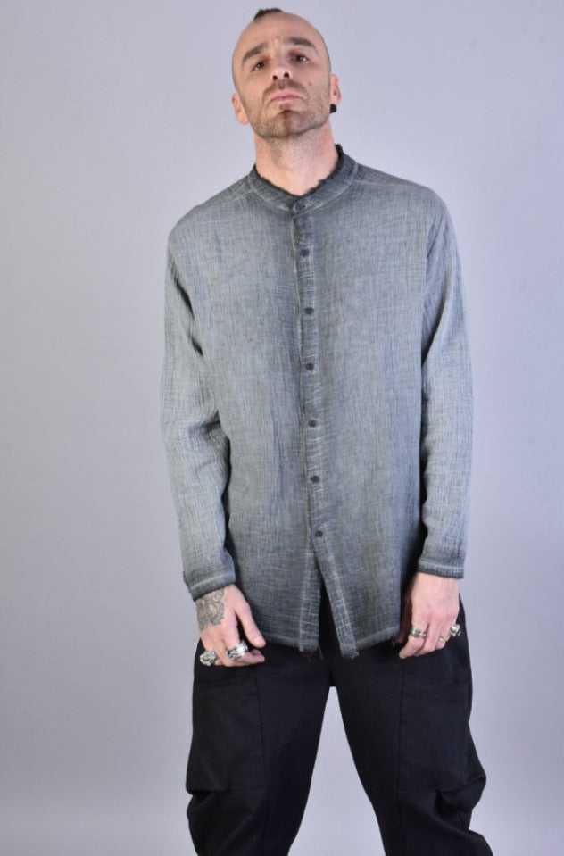 A33V LM074 GREY Cotton Double Gauze Shirt.