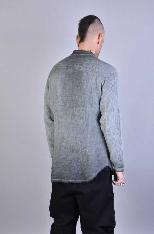 A33V LM074 GREY Cotton Double Gauze Shirt.