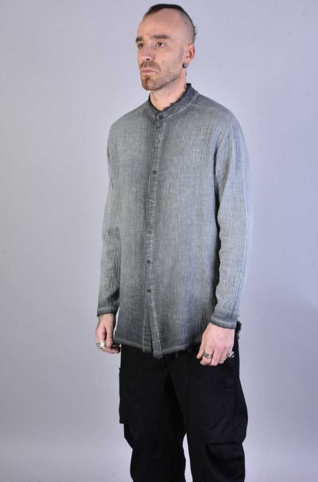 A33V LM074 GREY Cotton Double Gauze Shirt.