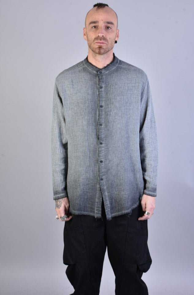 A33V LM074 GREY Cotton Double Gauze Shirt 139 Shirts Shirts for men LA HAINE INSIDE US TEPHRA