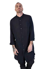 A33V LM080 BLACK Gauze Long Shirt