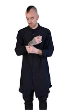 A33V LM080 BLACK Gauze Long Shirt
