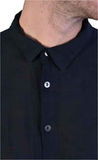 A33V LM080 BLACK Gauze Long Shirt