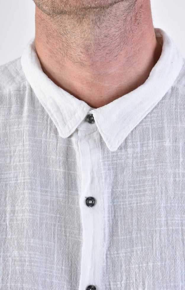 A33V LM11624 SHIRT Regular Gauze Cotton Dyed Hot White