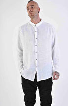 A33V LM11624 SHIRT Regular Gauze Cotton Dyed Hot White