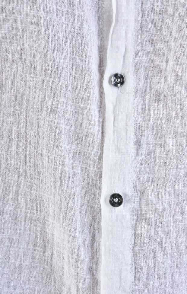 A33V LM11624 SHIRT Regular Gauze Cotton Dyed Hot White