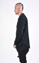 A33V LM11824 SHIRT Regular Gauze Cotton Dyed Hot Black