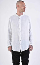 A33V LM11824 SHIRT Regular Gauze Cotton Dyed Hot White