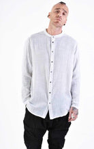 A33V LM11824 SHIRT Regular Gauze Cotton Dyed Hot White