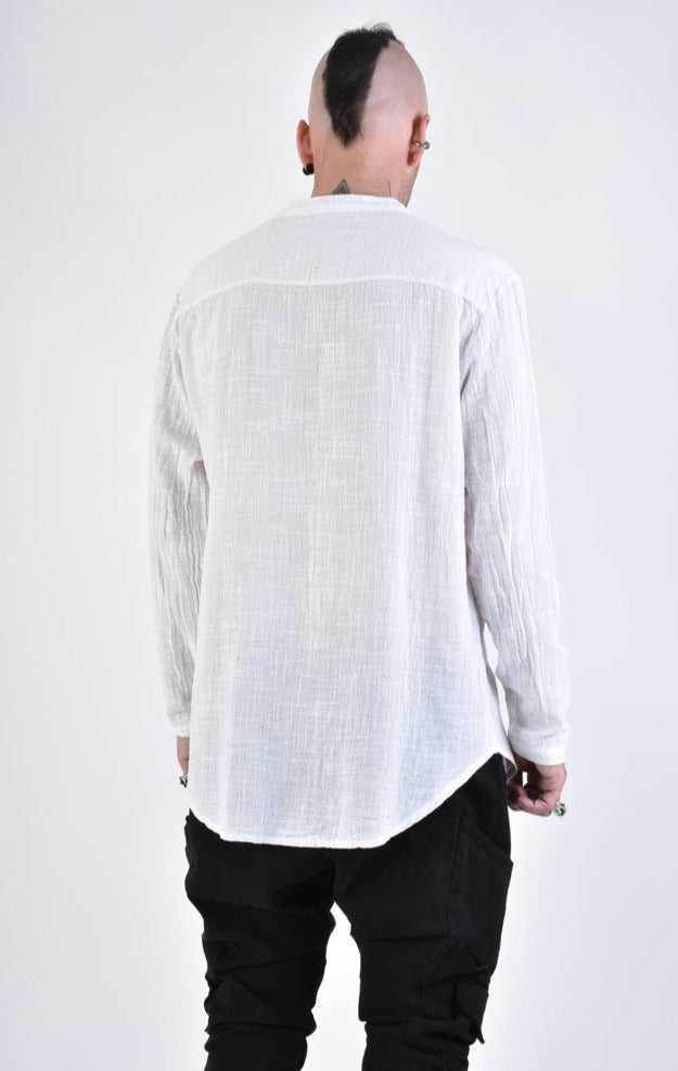 A33V LM11824 SHIRT Regular Gauze Cotton Dyed Hot White