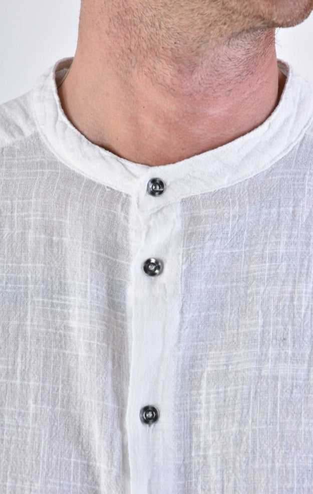 A33V LM11824 SHIRT Regular Gauze Cotton Dyed Hot White